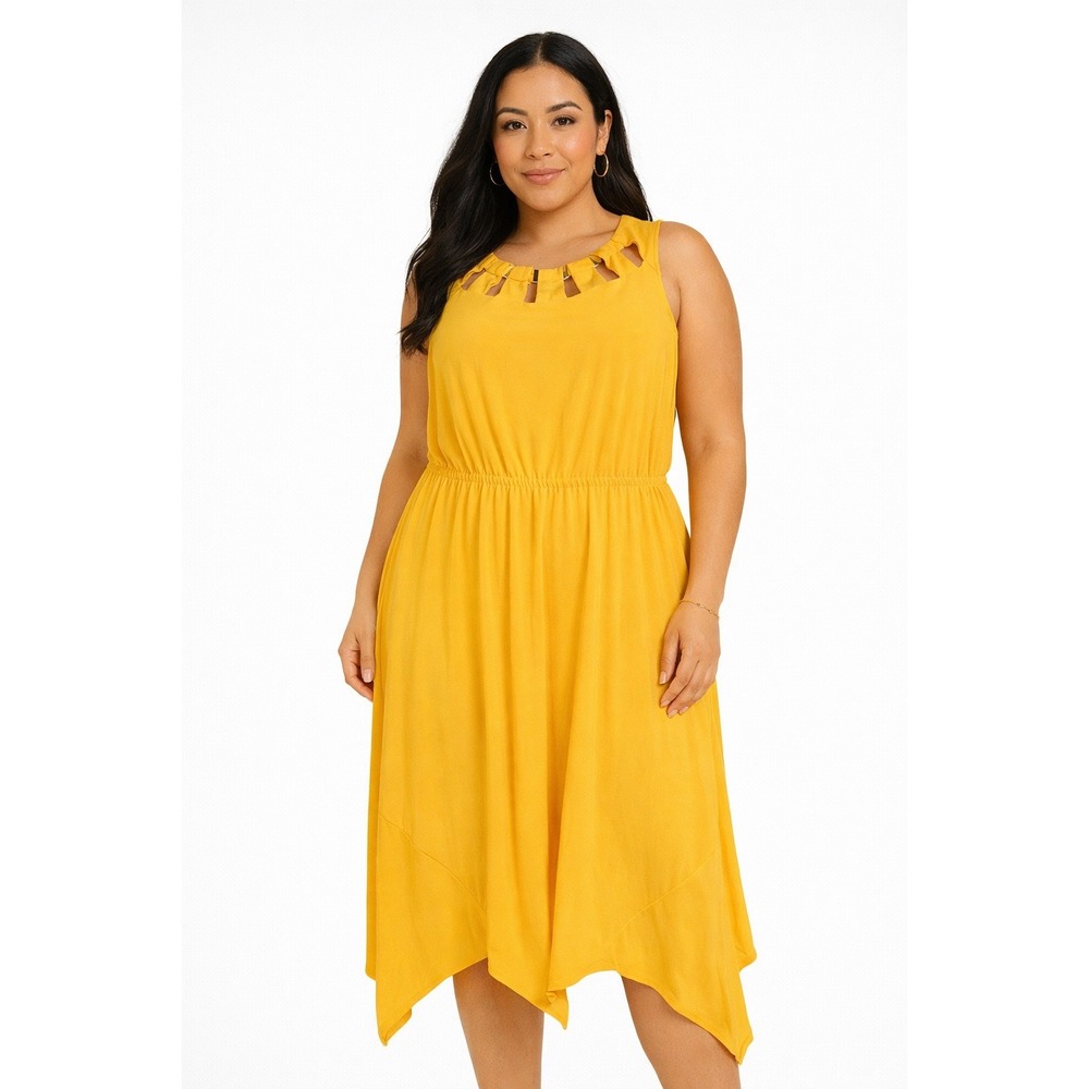 NY‎ Collection Yellow Sun Dress Medium NWT